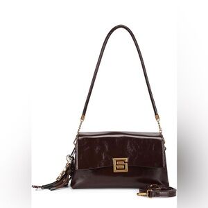Elegant Brown Faux Leather Handbag